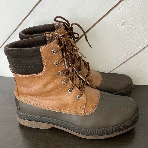 Excellent  Sperry Leather Mens 9.5 Cold Bay Boot Boots, Tan/Brown - Picture 1 of 9